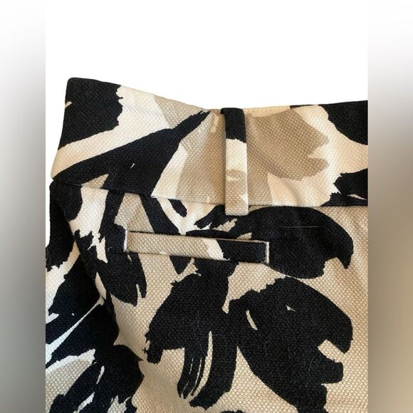 The Loft Ann Taylor Monroe short black & tan print chino shorts NWOT size 0 - Picture 3 of 9